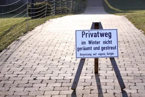 Privatweg Stock Photos