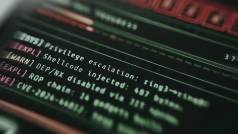 Privilege Escalation Terminal Macro Close Up Stock Footage 336381805