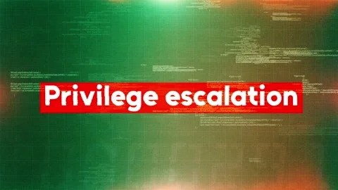 Privilege escalation word in hacking and cybersecurity Stock Footage 318782556