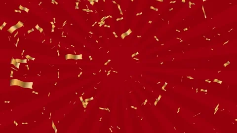Prize background animation. red motion surprise motion with gold confetti Stock-Footage 336669453