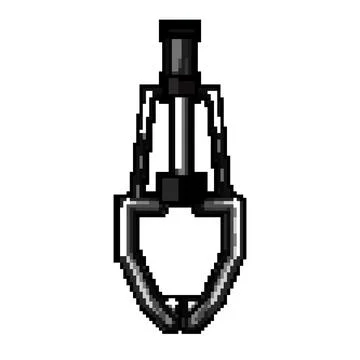 Prize claw machine pixel art vector illustration Illustrazione stock