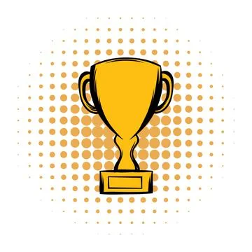 Prize cup comics icon Illustrazione stock