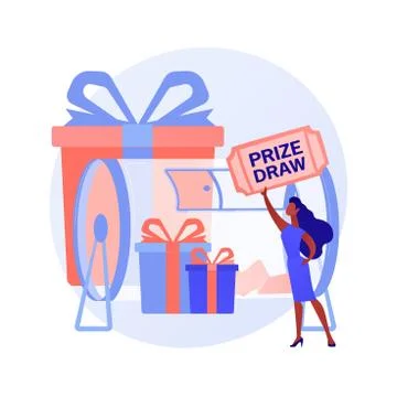 Prize draw vector concept metaphor Stock Illustration