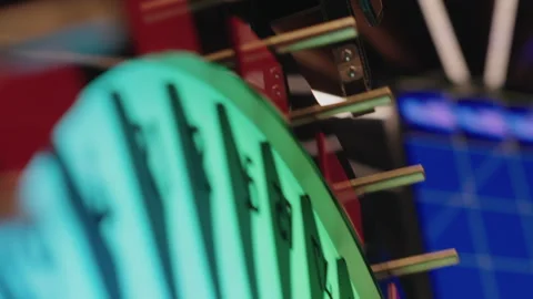 Prize drawing process, drawing winning numbers, lottery wheel with bingo. Vidéo 326768207