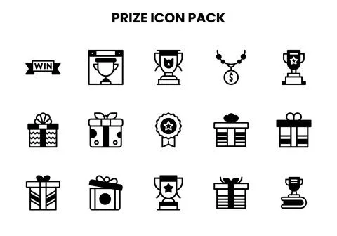 Prize DuoTone Graphics Icons Pack Stockillustratie