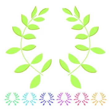 Prize gold laurel vector cartoon graphic Stock Illustration