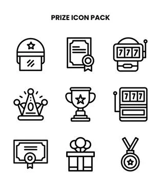 Prize Line Bundle Icons Pack 库存插图