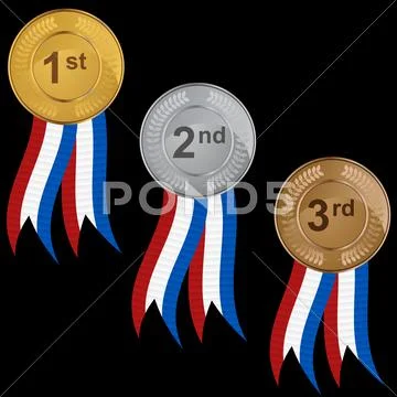 Prize medals Stock Illustration