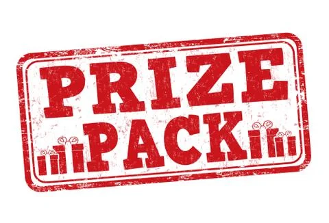 Prize pack stamp Stock Illustration