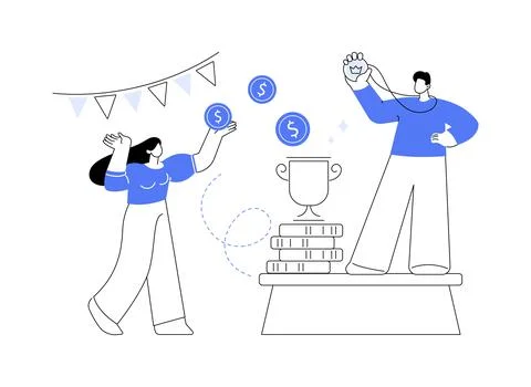 Prize pool abstract concept vector illustration. Stock Illustration