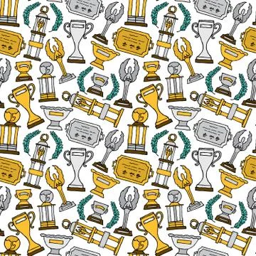 Prize seamless pattern Stock Illustration