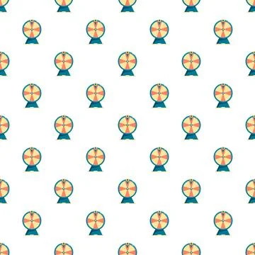 Prize wheel seamless pattern representing luck and chance Illustrazione stock