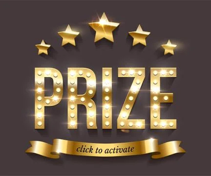 Prize winning web banner vector template Stock Illustration