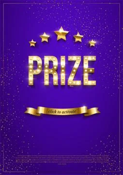 Prize winning web banner vector template Stock Illustration