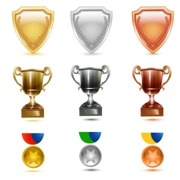 Prizes icons Stock Illustration
