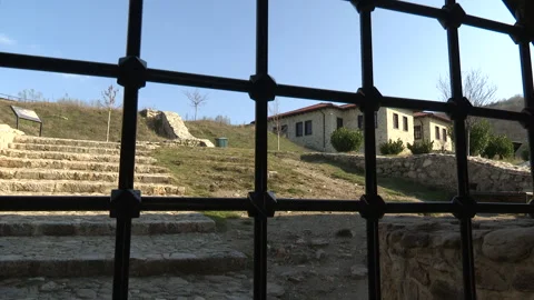 Prizren Castle behind the bars Stock Footage 341467695