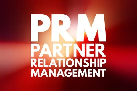 PRM - Partner Relationship Management acronym, business concept background Stock Illustration