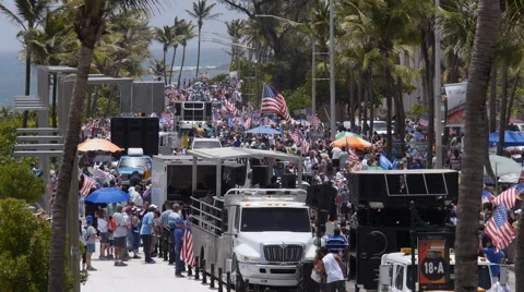 Pro-american flag activity march 1 Stock Footage 40467614
