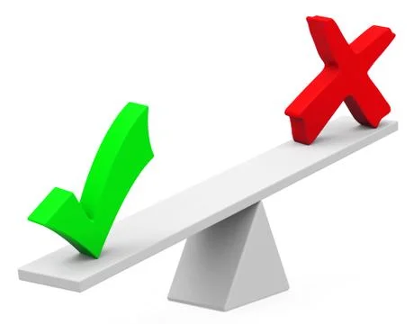 Pro and contra Stock Illustration