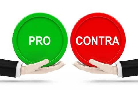 Pro and contra Illustrazione stock