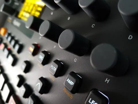 Pro Audio Hardware Sampler Knobs Stock Photos