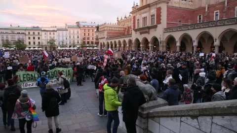 Pro-choice protest after the death of young woman Video stock 164760511