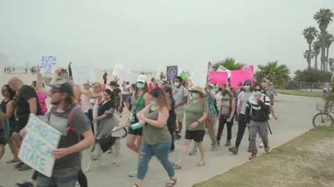 Pro-Choice Protesters Chant No Justice No Peace Stock Footage 220351924