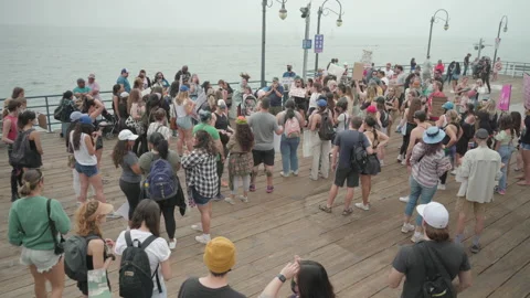 Pro-Choice Protesters Gather In A Crowd 스톡 동영상 220352115