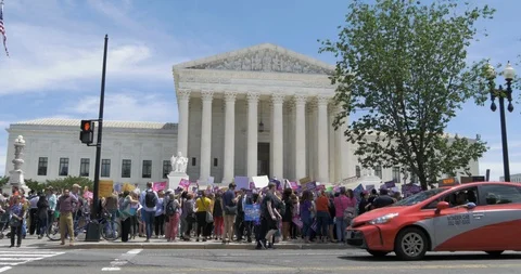 Pro Choice Rally Outside the US Supreme Court 스톡 동영상 108409573