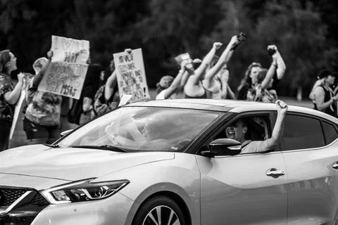 Pro-Choice Roe v. Wade Rally in Omaha Nebraska Stock Photos