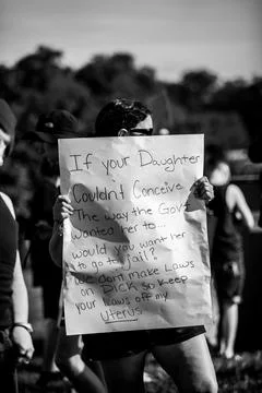 Pro-Choice Roe v. Wade Rally in Omaha Nebraska Stock Photos