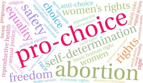 Pro-Choice Word Cloud Stock Illustration