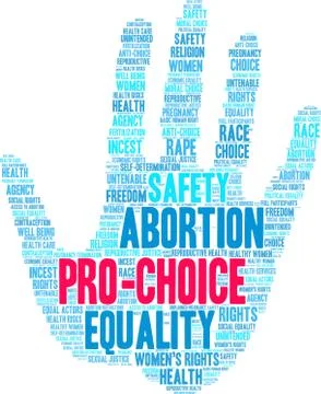 Pro-Choice Word Cloud Stock Illustration