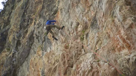 Pro climbing Alps Stock Footage 114916631