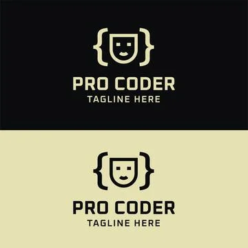 Pro Coder Logo Stock Illustration