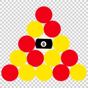 Pro cup pool balls Racked Stock Illustration