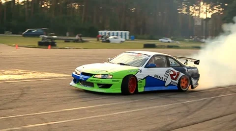 Pro drift nissan Vídeo Stock 7902770