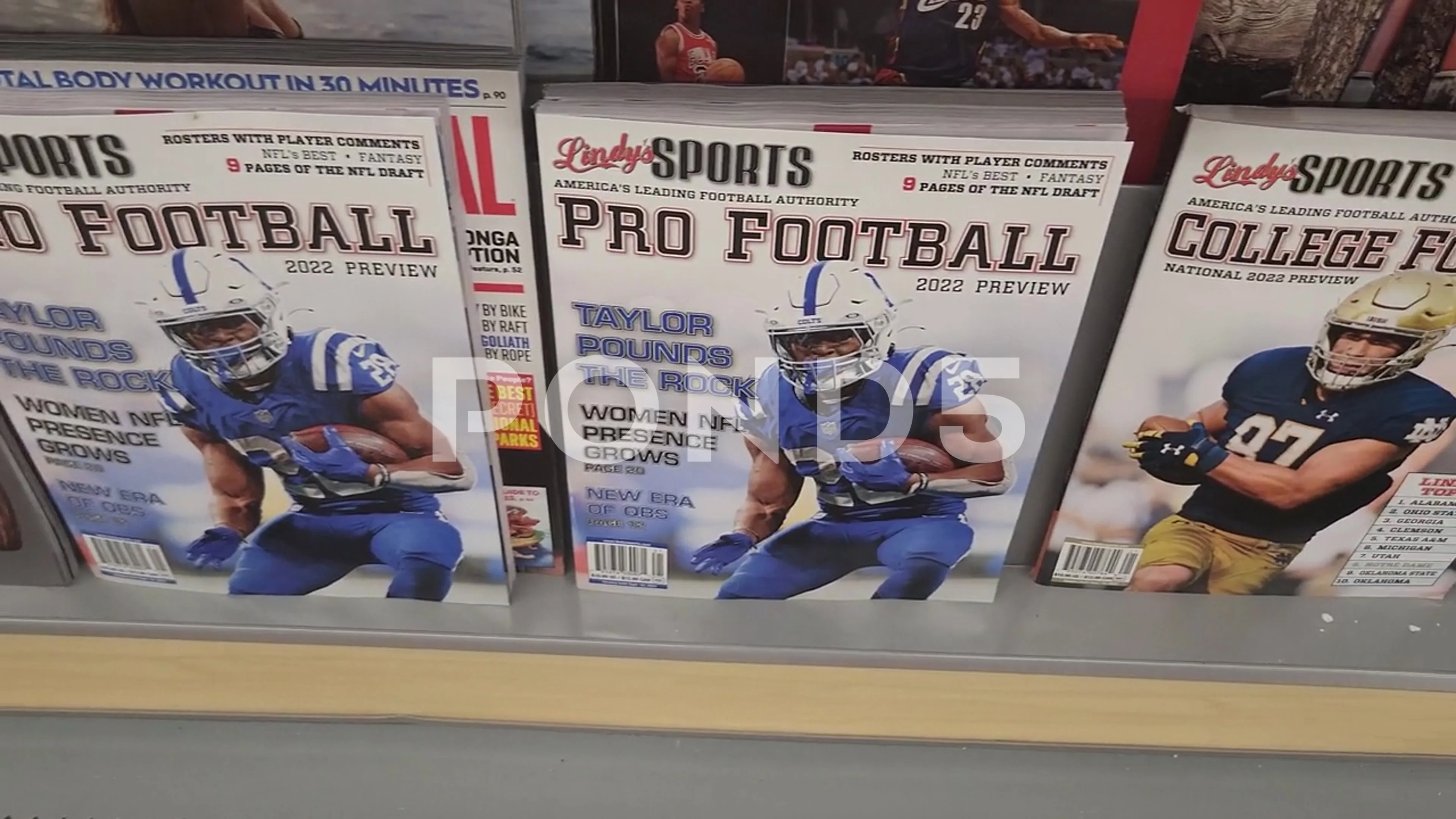 Pro Football Magazines, Stock Video