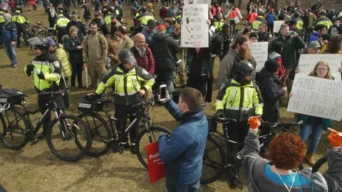 Pro Gun Demonstrators Video stock 87663069