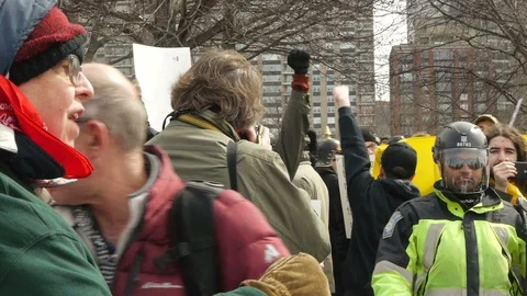 Pro Gun Rights Activists Pumping Arms Celebrating Video stock 87653203