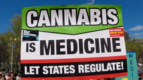 Pro-marijuana rally in Washington, D.C. Stock Footage 61840159