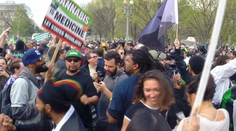 Pro-marijuana rally in Washington, D.C. Video stock 61840188