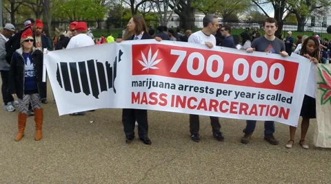 Pro-marijuana rally in Washington, D.C. Stock Footage 61840194