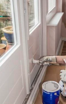 Pro painter at work Stock Photos