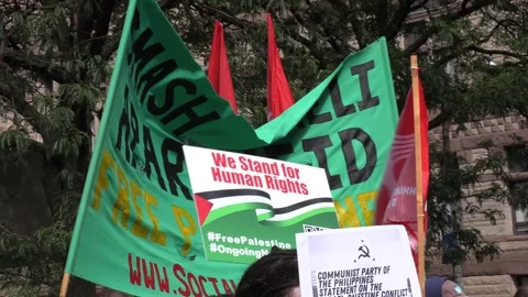 Pro Palestine and Hamas demonstration in... | Stock Video | Pond5