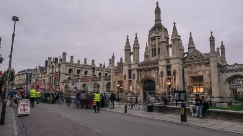 Pro palestine protest timelapse stock footage in Cambridge Stock Footage 318902508
