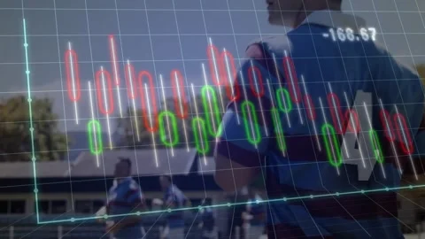 Pro reaching as team running receiving ball on training pitch while finance Stockbeeldmateriaal 330443876