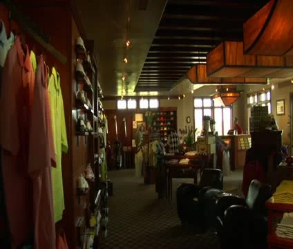 Pro shop at golf course Stock Footage 21678340