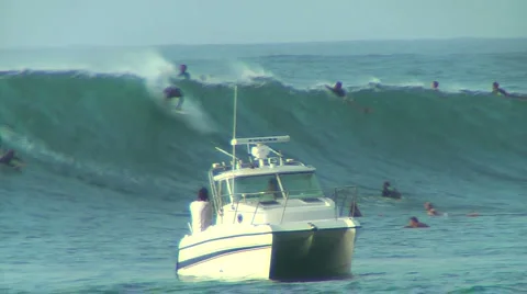 Pro Surfer 3, Honolua Bay  Stock Footage 1079728