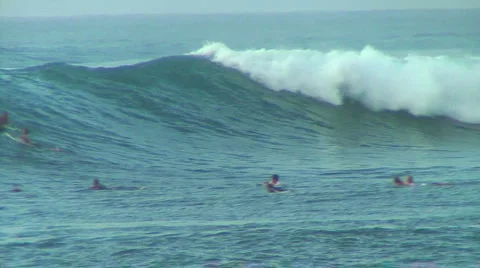Pro Surfer 4, Honolua Bay  Stock Footage 1078990